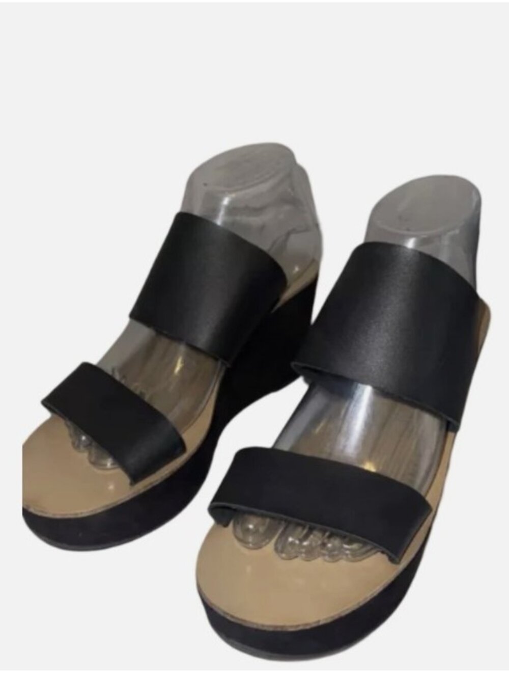NWOB Chinese Laundry Ollie Black Wedge Slide Platform Sandal 9